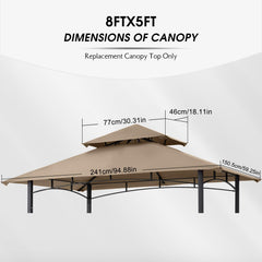 Close-up of MASTERCANOPY replacement canopy fabric showing durable polyester