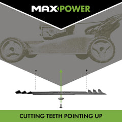 Close-up of Maxpower blade dimensions 21 inches