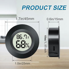 Close-up of MEGGSI Mini Hygrometer LCD display