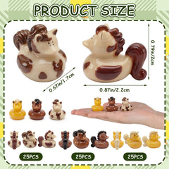Close-up of Memorywuu mini horse duck figurine showing detail