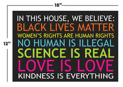 Close-up of metal stake included with the Black Lives Matter Yard Sign