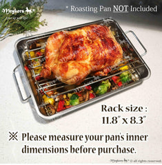 Close-up of Meykers stainless steel roasting rack