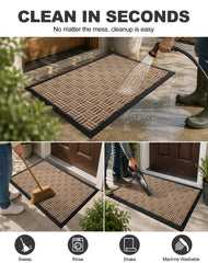 Close-up of Mibao doormat rubber backing for grip