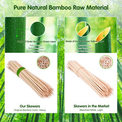 Close-up of Minisland bamboo skewer pointed end