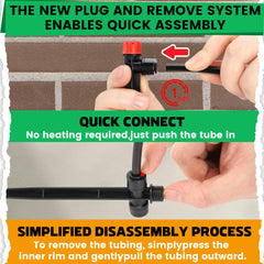 Close-up of MIXC adjustable stream-spray head on emitter