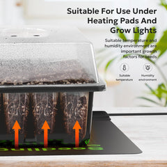 Close-up of MIXC seed starter tray adjustable vents
