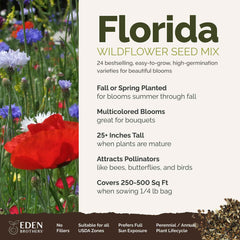 Close-up of mixed wildflower seeds from Eden Brothers