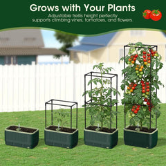 Close-up of MQHUAYU trellis design with adjustable height
