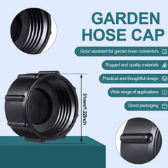 Close-up of Mudder garden hose cap with rubber gasket