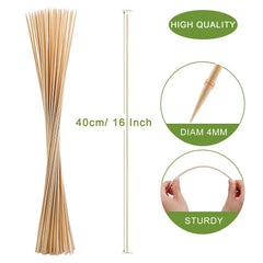 Close-up of NadaKin bamboo roasting stick semi-pointed tip