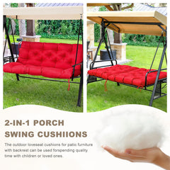 Close-up of NANGELRN Porch Swing Cushion dot design