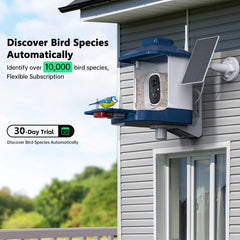 Close-up of NAVFS Bird Feeder's AI recognition technology