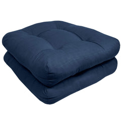 Close-up of Navy Blue tufted cushion design