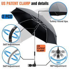 Close-up of NBtoUS Chair Umbrella clamp mechanism
