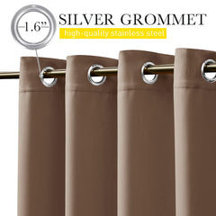Close-up of NICETOWN outdoor curtain grommet