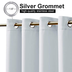 Close-up of NICETOWN Patio Curtain grommets