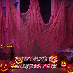 Close-up of Nirohee pink gauze Halloween decoration