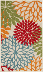 Close-up of Nourison Aloha rug texture showing high-low pile