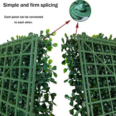 Close-up of ODTORY artificial grass panel showing leaf texture