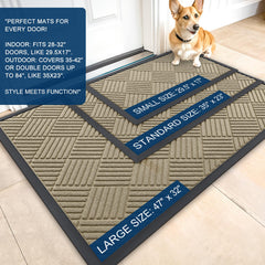 Close-up of OLANLY doormat surface capturing dirt and moisture