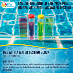 Close-up of OTO Chlorine Test Solution bottle