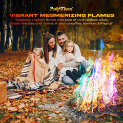 Close-up of Party Flames color changing packets