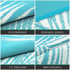 Close-up of Pauwer outdoor rug material texture