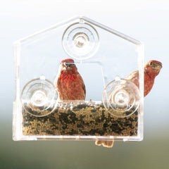 Close-up of Perky-Pet Window Bird Feeder suction cups