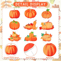 Close-up of PhyLence pumpkin yard sign showing vibrant orange color