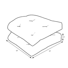 Close-up of Pillow Perfect seat cushion texture and stitching