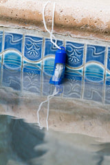 Close-up of Poolmaster thermometer showing its shatter-proof design