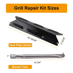 Close-up of porcelain steel heat plate from Replace parts grill replacement kit