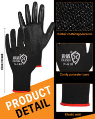 Close-up of Potchen gloves showing rubber coating