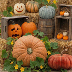 Close-up of pumpkin seed varieties in the Spooky Mix
