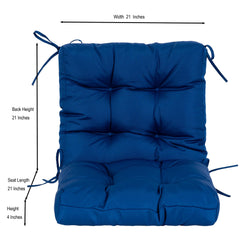 Close-up of QILLOWAY outdoor chair cushion ties