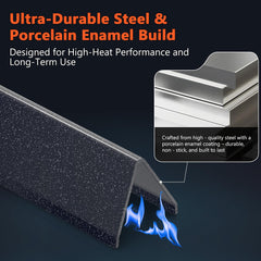 Close-up of QuliMetal Flavorizer Bars with snow-point design