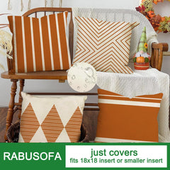 Close-up of RABUSOFA waterproof pillow cover zipper