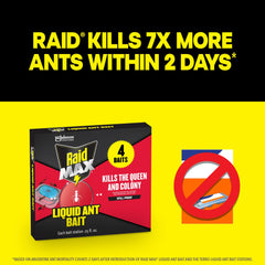 Close-up of Raid Liquid Ant Bait with liquid visible