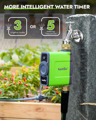 Close-up of RAINPOINT WiFi Water Timer brass outlet
