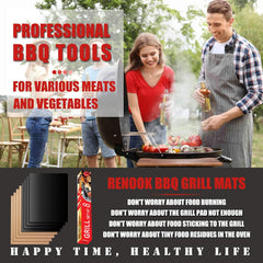 Close-up of Renook Grill Mat showing non-stick surface