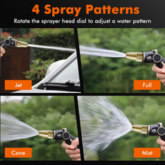 Close-up of Restmo Garden Hose Nozzle's durable brass head