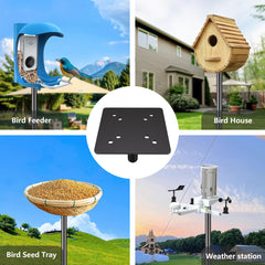 Close-up of RINLAIN Bird Feeder Pole Steel construction