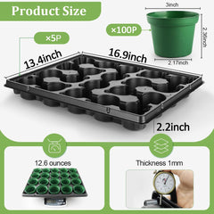 Close-up of RooTrimmer 3 Inch nursery pots showing drainage holes
