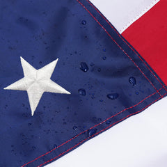 Close-up of ROTERDON flag's brass grommets