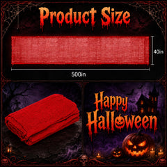Close-up of RunNico blood red gauze texture