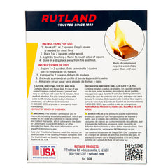 Close-up of RUTLAND PRODUCTS Fire Starter Cubes