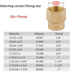 Close-up of Sanpaint brass garden hose adapter connectors