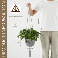 Close-up of Shappy plant hanger in gray colour