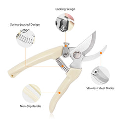 Close-up of SoftSense stainless steel blade on pruner