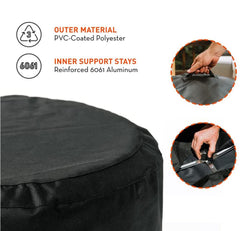 Close-up of Solo Stove Yukon Shelter handle for easy use